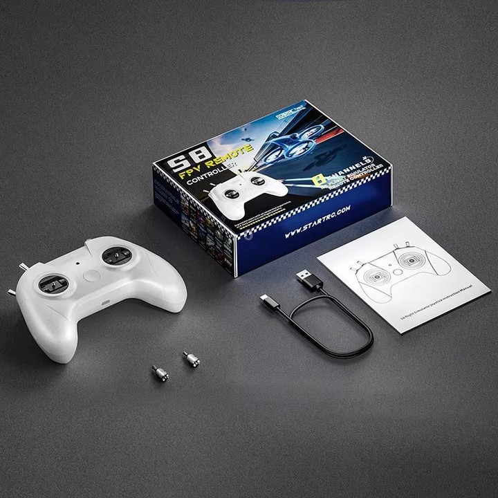 STARTRC S8 FPV Simulator Training Grip Modeling Drone Remote Controller(White Left Hand Throttle)