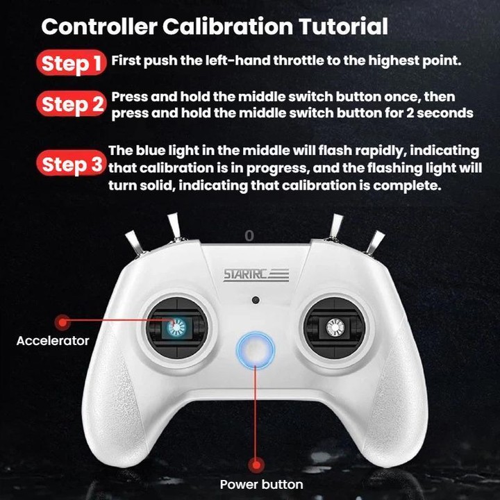 STARTRC S8 FPV Simulator Training Grip Modeling Drone Remote Controller(White Left Hand Throttle)