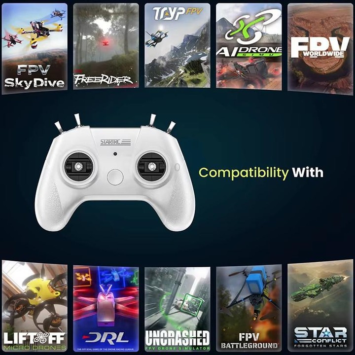 STARTRC S8 FPV Simulator Training Grip Modeling Drone Remote Controller(Black Left Hand Throttle)