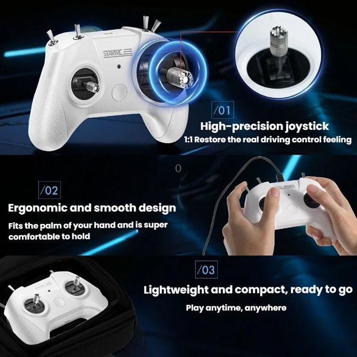 STARTRC S8 FPV Simulator Training Grip Modeling Drone Remote Controller(Black Left Hand Throttle)