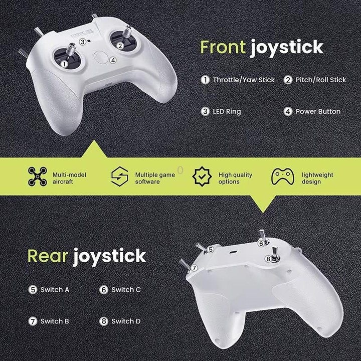 STARTRC S8 FPV Simulator Training Grip Modeling Drone Remote Controller(Black Left Hand Throttle)