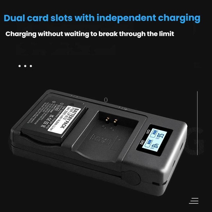 For Canon LP-E12 Dual Battery Digital LCD Charger