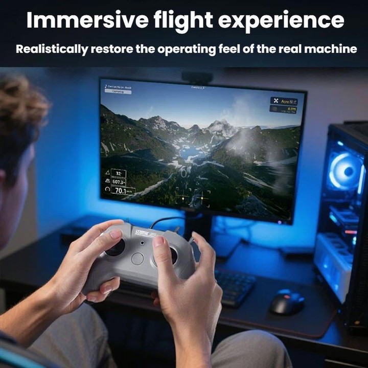 STARTRC S8 Pro FPV Flight Simulator Handle Drone Airplane Remote Control(Gray Left Hand Throttle)
