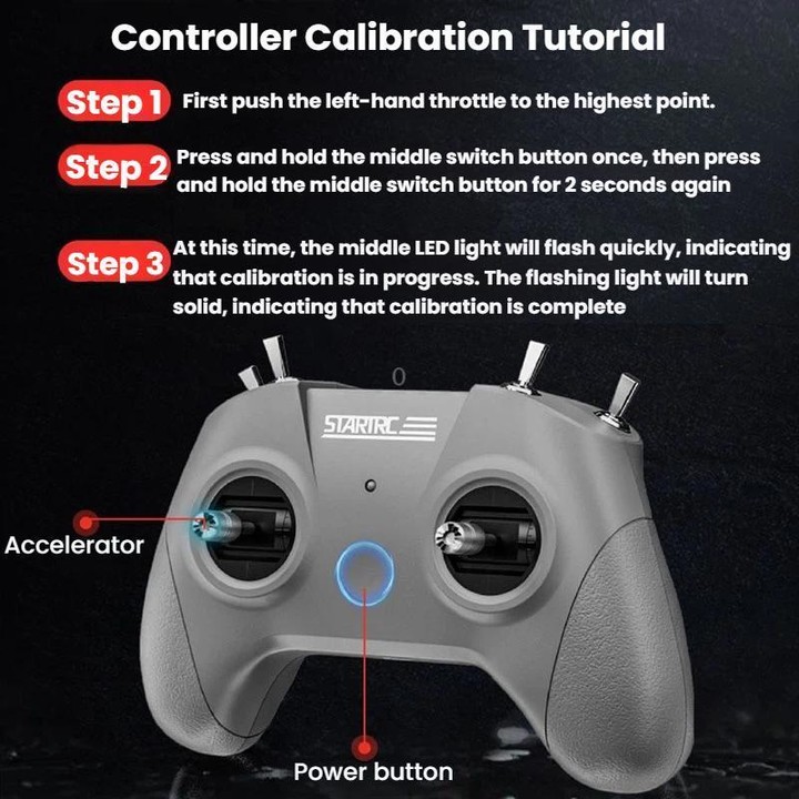 STARTRC S8 Pro FPV Flight Simulator Handle Drone Airplane Remote Control(Gray Left Hand Throttle)