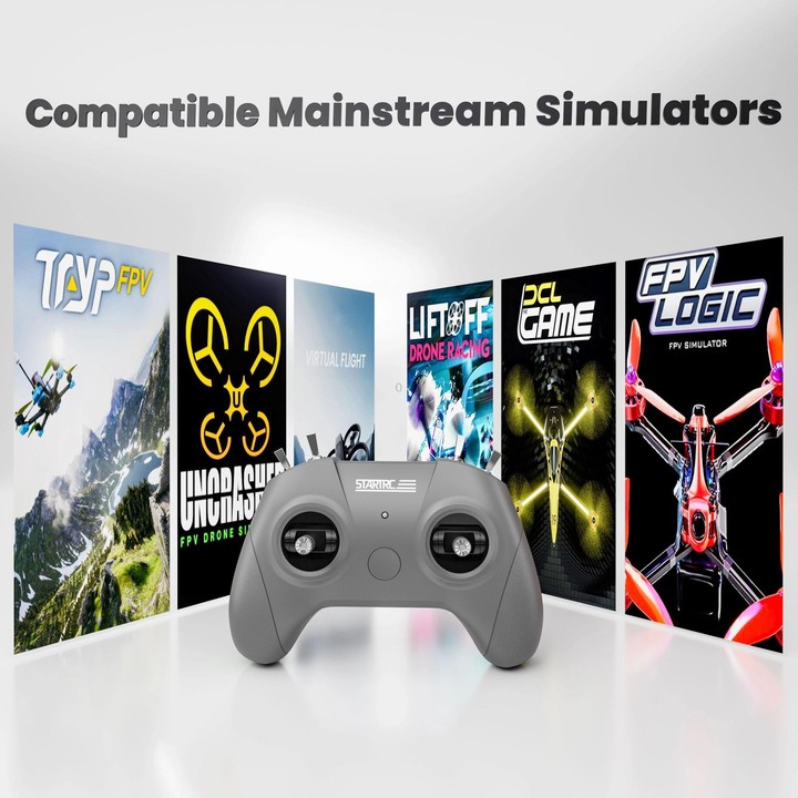 STARTRC S8 Pro FPV Flight Simulator Handle Drone Airplane Remote Control(Gray Left Hand Throttle)