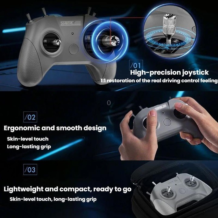 STARTRC S8 Pro FPV Flight Simulator Handle Drone Airplane Remote Control(Gray Left Hand Throttle)