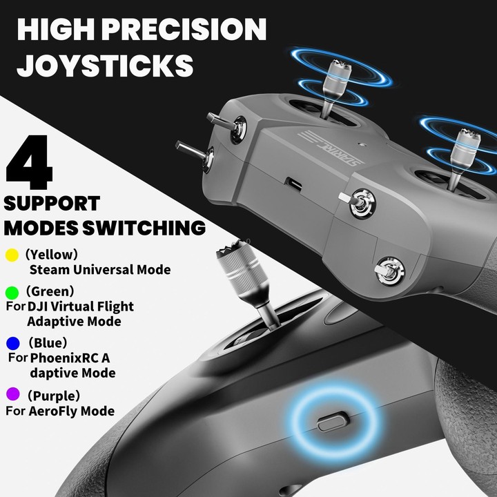 STARTRC S8 Pro FPV Flight Simulator Handle Drone Airplane Remote Control(Gray Right Hand Throttle)