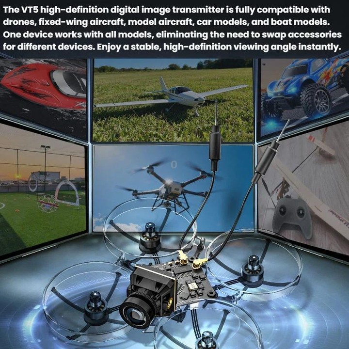 STARTRC VT5 FPV HD Digital Image Transmission Dual-Antenna Sky-End Drone 1080P Camera Video Transmission Receiver Kit Air System