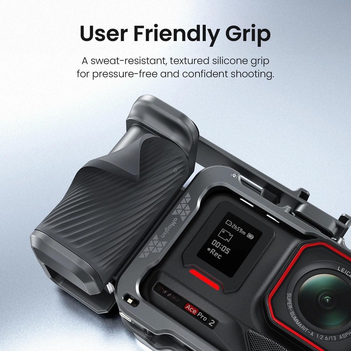 aMagisn Universal Camera Metal Xplorer Grip Kit For DJI Osmo Action 5 Pro/4/3, Insta360 GO Ultra/Ace Pro 2/Ace, GoPro HERO13 Bla