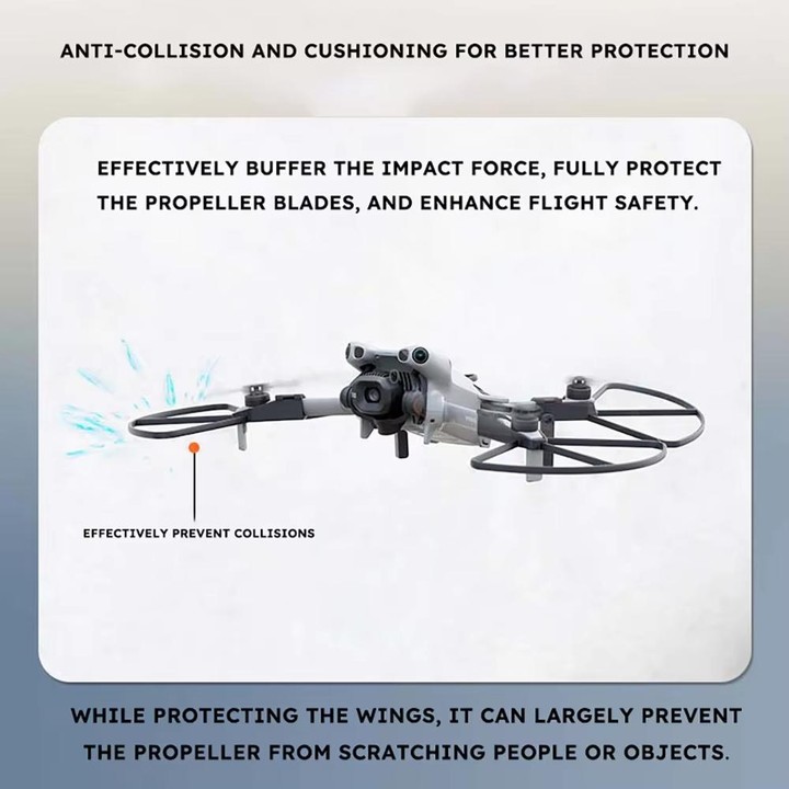 For DJI Mini 5 Pro Propeller Guards Anti-Collision Protective Bumper Ring Black