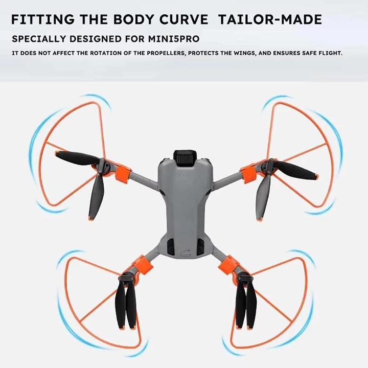 For DJI Mini 5 Pro Propeller Guards Anti-Collision Protective Bumper Ring Black