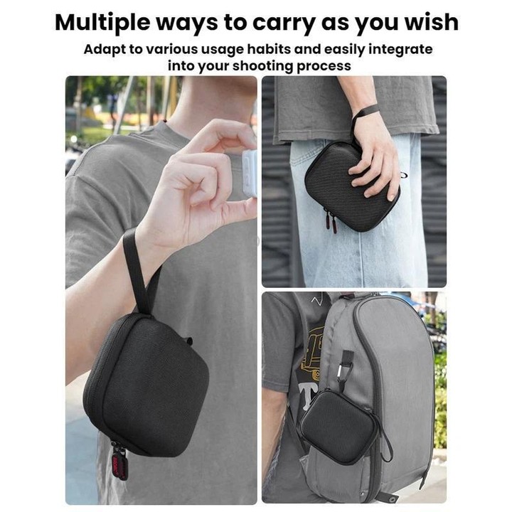 For Insta360 Go Ultra BRDRC Portable Accessory Storage Bag(Black)