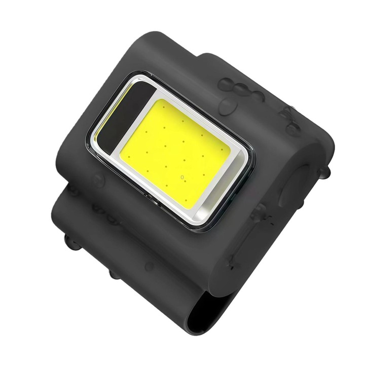 LED Multifunctional Magnetic Silicone Clothes Clip High-Intensity Headlamp(Black)