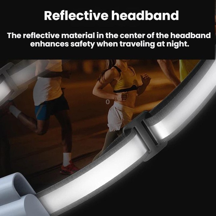 LED Multifunctional Magnetic Silicone Clothes Clip High-Intensity Headlamp(Black)