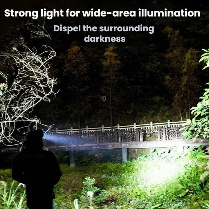 LED Multifunctional Magnetic Silicone Clothes Clip High-Intensity Headlamp(Black)