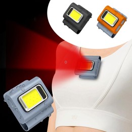 LED Multifunctional Magnetic Silicone Clothes Clip High-Intensity Headlamp(Black)