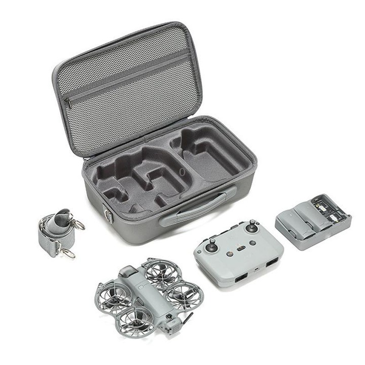 For DJI Neo 2 Fly More Combo Hard Shell Carrying Case Custom-Molded Sling Bag(Gray)