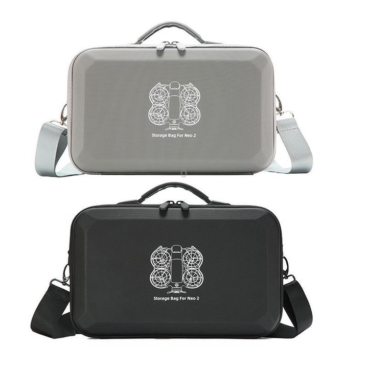 For DJI Neo 2 Fly More Combo Hard Shell Carrying Case Custom-Molded Sling Bag(Gray)