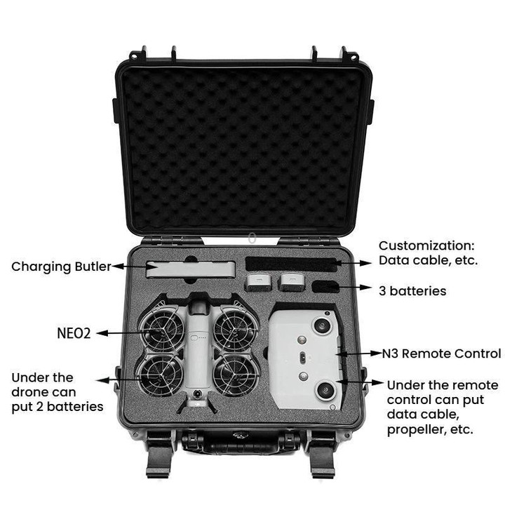 For DJI Neo 2 Drone Explosion-Proof Case Waterproof Storage Box With Shoulder Strap