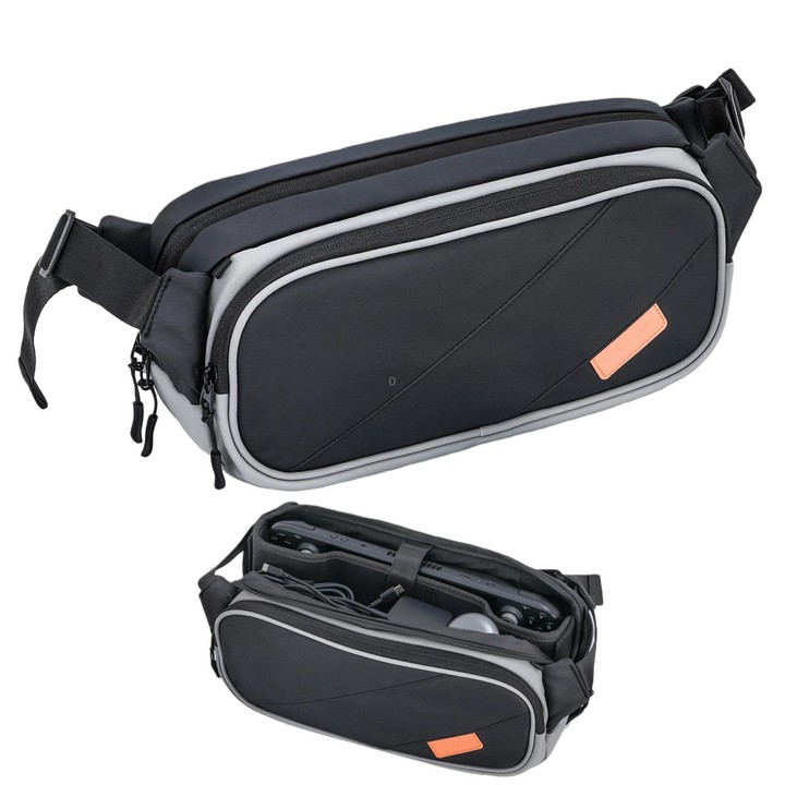STARTRC GAMES Console Crossbody Bag Pocket PC Shoulder Storage Bag(Black Gray)