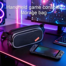 STARTRC GAMES Console Crossbody Bag Pocket PC Shoulder Storage Bag(Black Gray)
