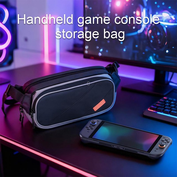 STARTRC GAMES Console Crossbody Bag Pocket PC Shoulder Storage Bag(Black Gray)