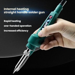 120W EU Plug Internal Heating Soldering Iron With Auto Solder Feed Digital Temperature Display