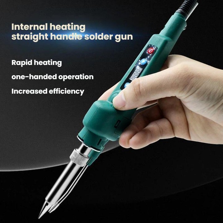120W EU Plug Internal Heating Soldering Iron With Auto Solder Feed Digital Temperature Display