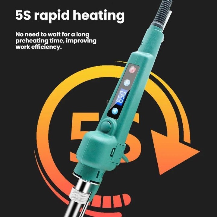 120W US Plug Internal Heating Soldering Iron With Auto Solder Feed Digital Temperature Display