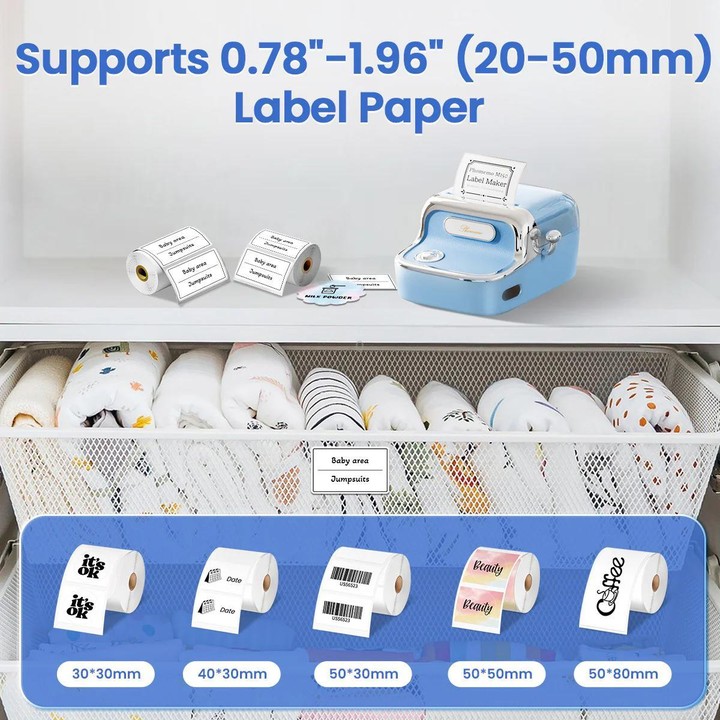 Phomemo M150 Bluetooth Thermal Printer Rechargeable Inkless Barcode Label Maker(Green)