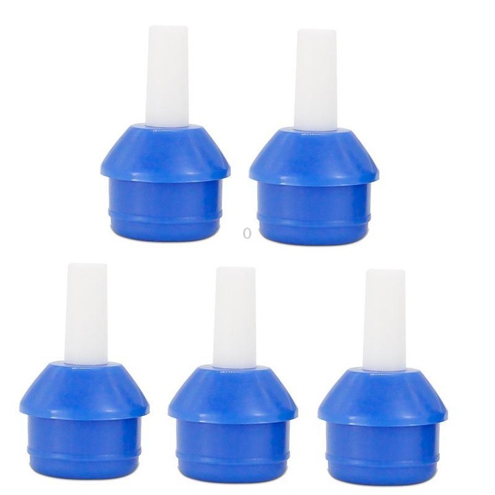 5pcs /Pack High-Temperature Resistant Nylon Desoldering Nozzle 17mm Heatproof Solder Suction Tip(Blue)