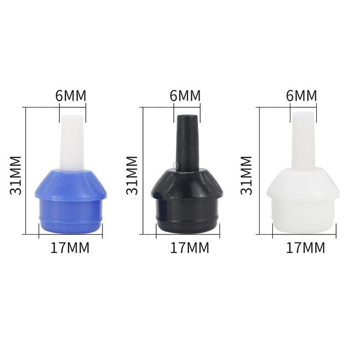5pcs /Pack High-Temperature Resistant Nylon Desoldering Nozzle 17mm Heatproof Solder Suction Tip(Blue)