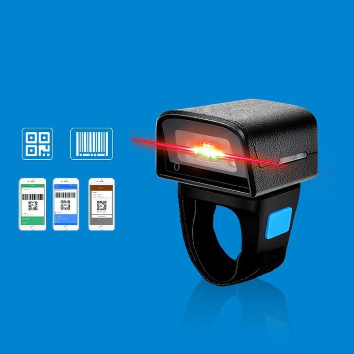Z01D 2D Ring Bluetooth Scanner Mini Wireless Barcode Scanner For Warehouse Logistics