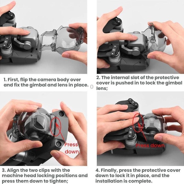 For DJI Mavic 2 Gimbal Gimbal Clip Lens Hood(Zoom)