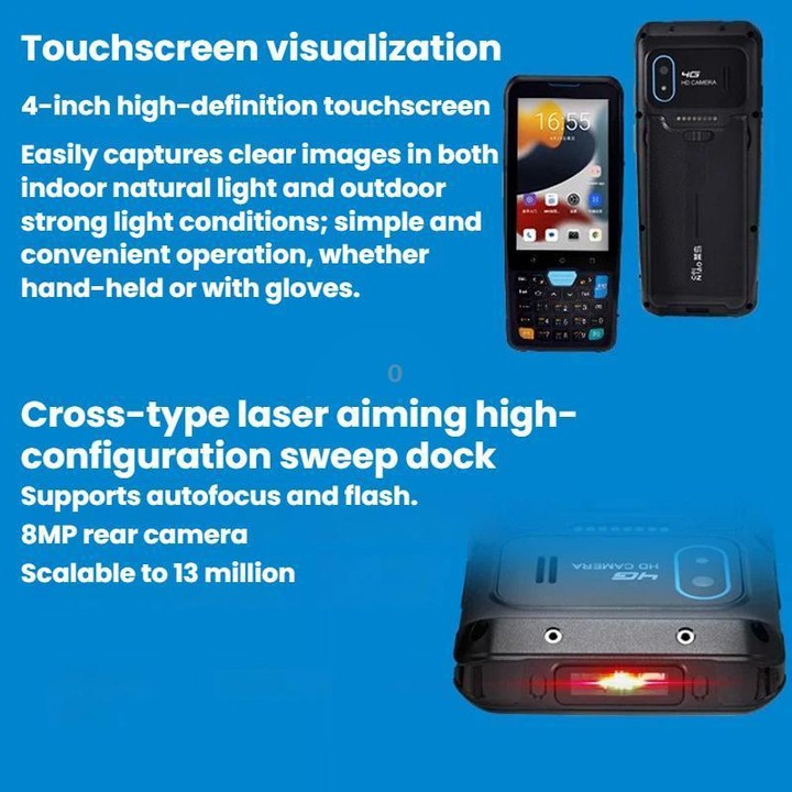 S40 4 inch Android 13 Handheld Terminal Barcode Scanner Data Collector For Warehouse Logistics