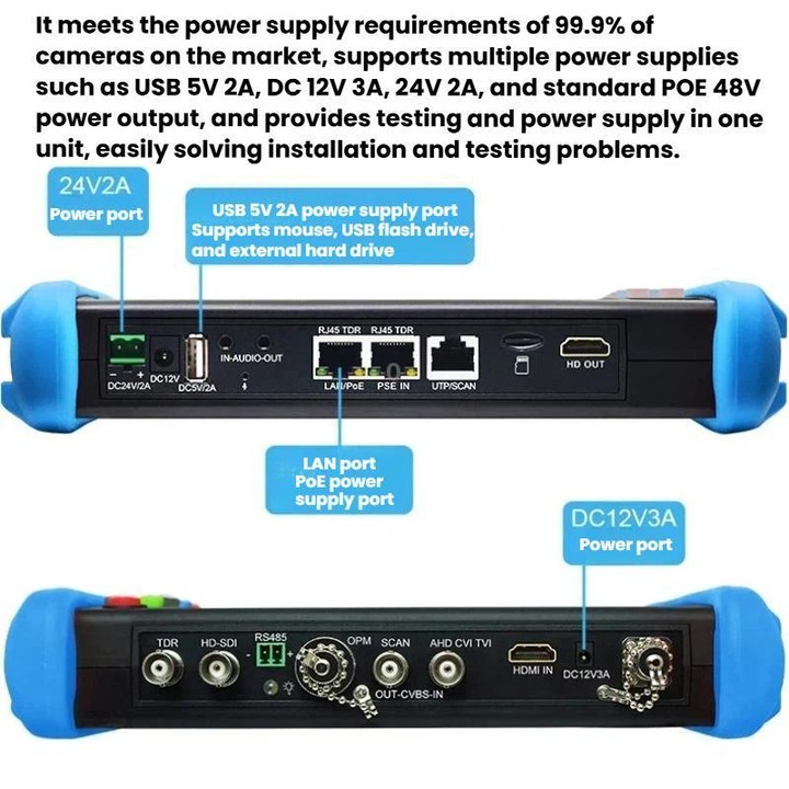 IPC9800MOVTADHSPlus+ Multi-Functional Engineering Tester Coaxial Network Video Surveillance Tester AU Plug