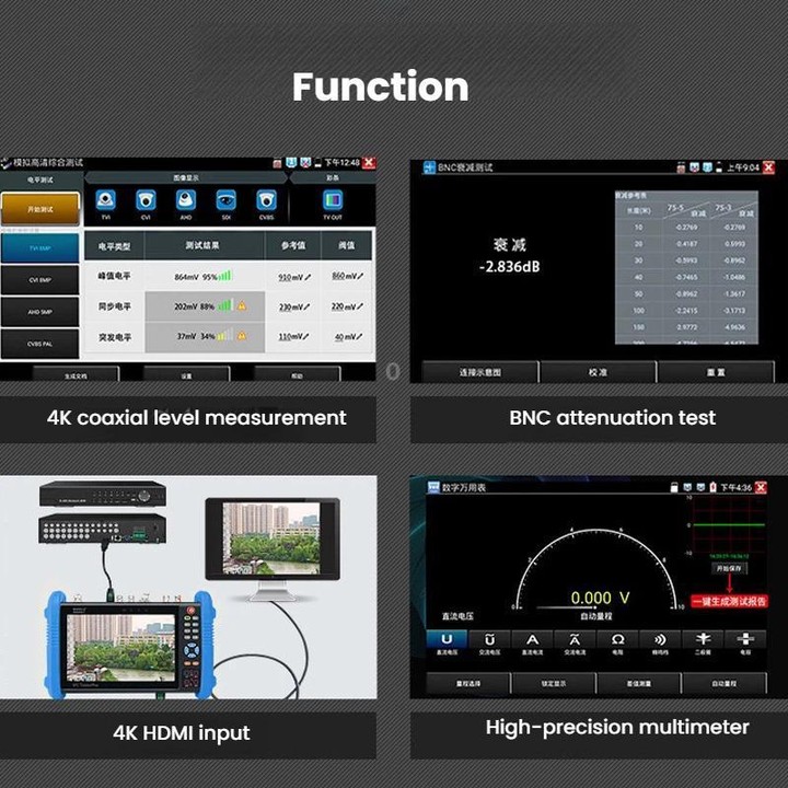 IPC9800MOVTADHSPlus+ Multi-Functional Engineering Tester Coaxial Network Video Surveillance Tester AU Plug