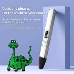 3D Printing Pen Kit With Detachable Body, HD OLED Screen & Precise Temperature Control – 3-Speed Adjustable US Plug(Blue)