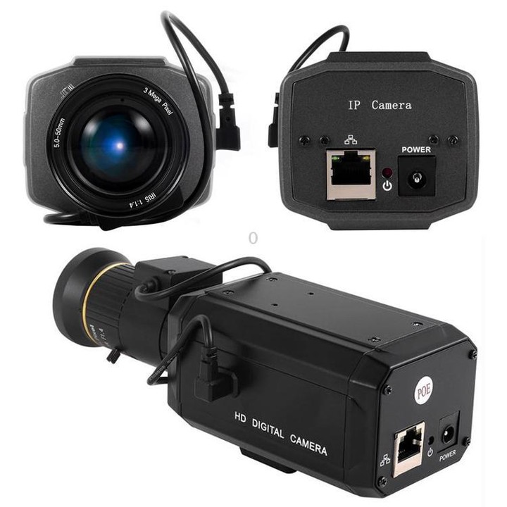 Vanxse 4MP Ultra HD 5-50mm Zoom Lens PoE Network Camcorder(BX550)
