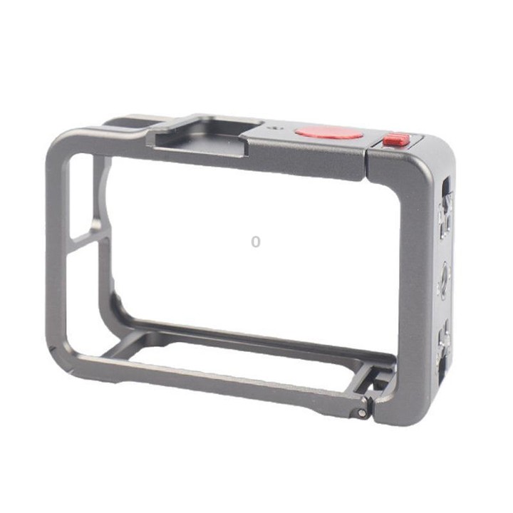 For DJI Osmo Action 6 Metal Extension Cage Protective Frame with Cold Shoe Mount(Gray)