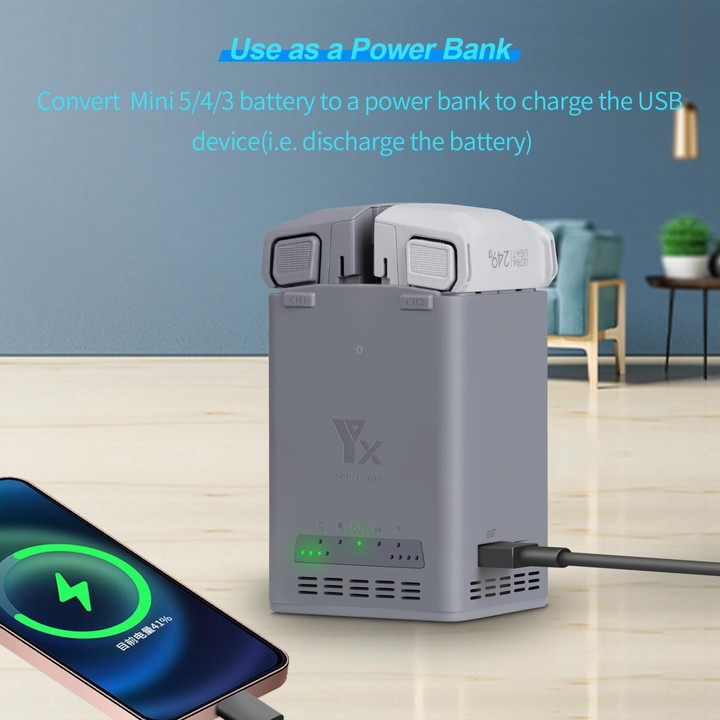 YX 100W Battery Charger For DJI Mini 5 Pro/Mini 4 Pro/Mini 3 Pro/Mini 3 Dual-Channel Charging Station