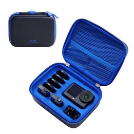 TELESIN DisAdv Medium Hard Shell Carrying Case Storage Bag for DJI Osmo Action 6 / 5 Pro / 4 / 3(Gray Orange)