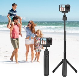 Magnetic Quick-Release Handheld Selfie Stick Tripod for DJI Osmo Action 5 Pro, 4, 3 with 360-Degree Rotation(Black)