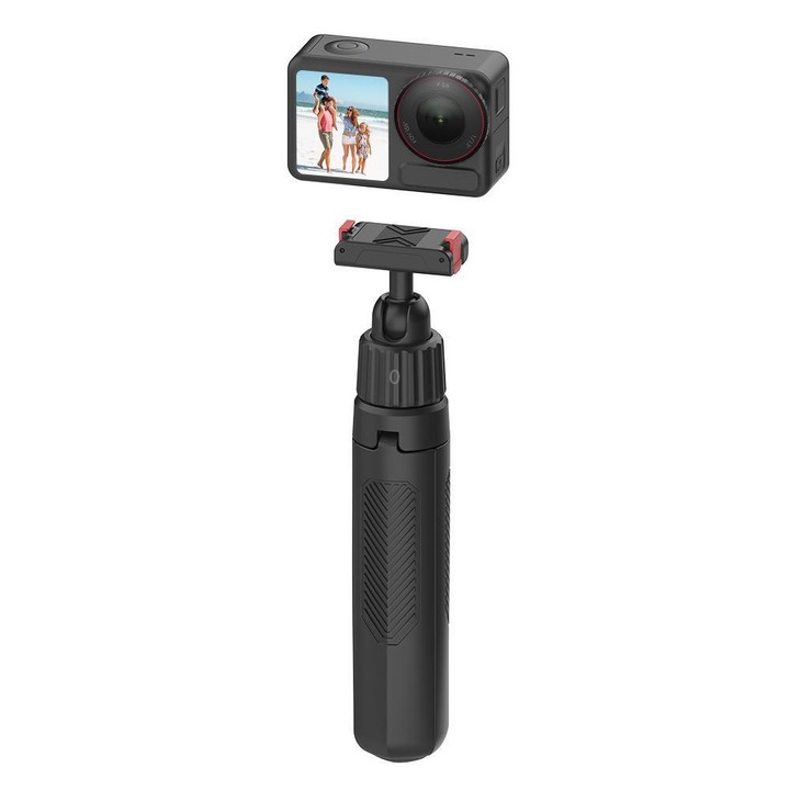 Magnetic Quick-Release Handheld Selfie Stick Tripod for DJI Osmo Action 5 Pro, 4, 3 with 360-Degree Rotation(Black)