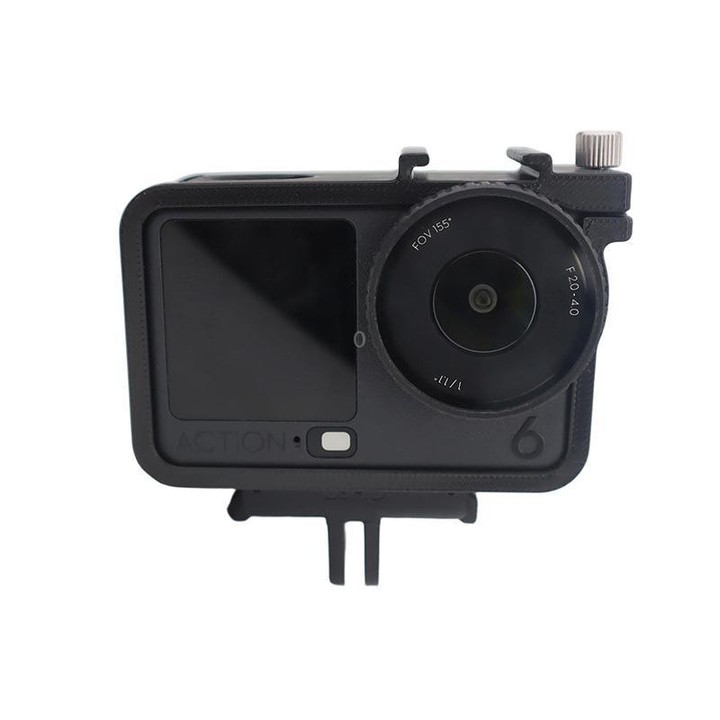For DJI Osmo Action 6 Camera Cage Shockproof Anti-Drop Protective Frame(Black)