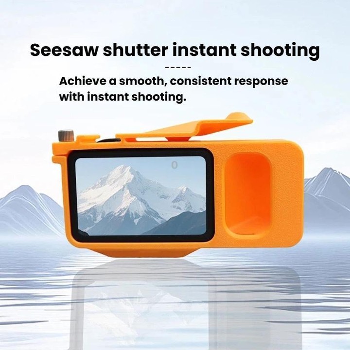 For DJI Osmo Action 6 Street Photo Handle Action Camera Handheld Bracket Cage Accessory, Spec: Frame+Lens Cap Oramge