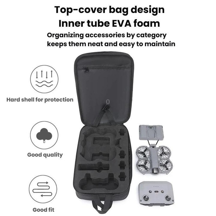 For DJI Neo 2 BKano Smooth Fly Kit Organizer Bag Chest Crossbody Bag(Black)