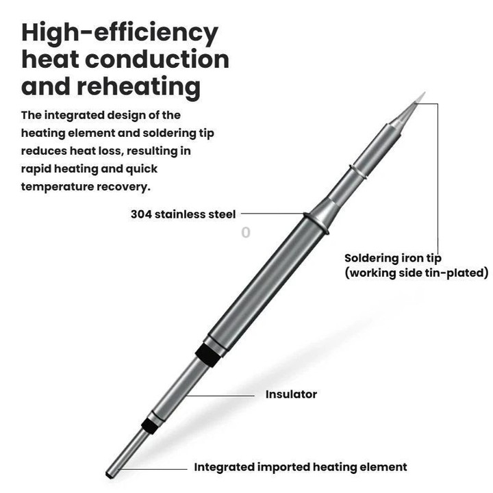 C115 Series Nano-Coated Soldering Tip For JBC T115 Handle Long Life Cartridge C115-IS Chisel Bent