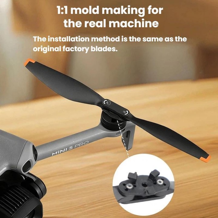 For DJI Mini 5 Pro 4pcs Replacement Propeller Blades Drone Accessories(Black)