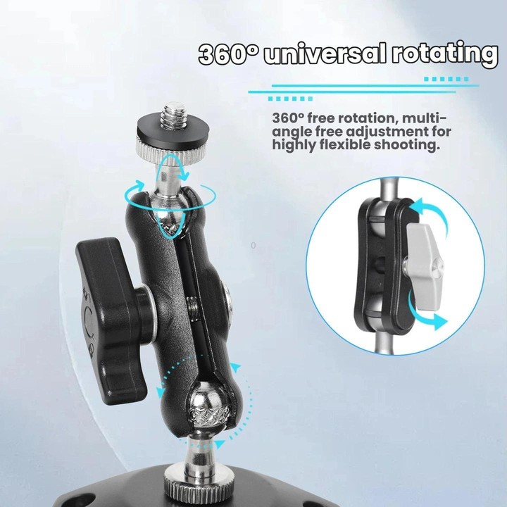 For DJI Osmo Action 6 Suction Cup Mount 360-degree Rotatable Car Windshield Mount with Vacuum Base(Black)